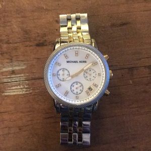 Michale Kors silver/gold watch